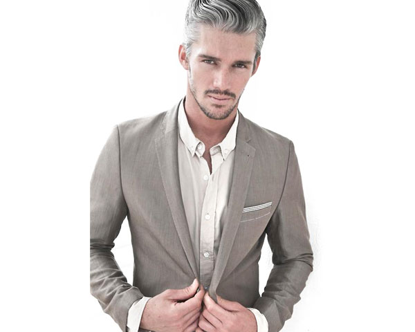 Trendy Streaks Of Hair Color For Men Leather Jacket