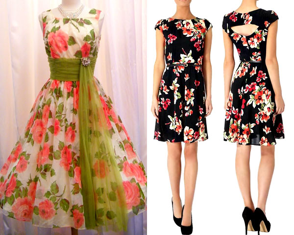 floral themed party outfit
