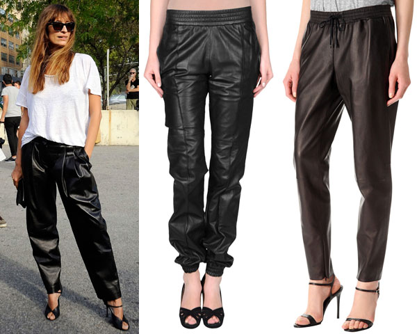 leather trousers baggy