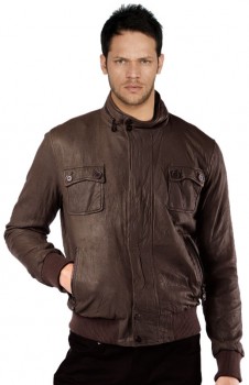 Brown leather bombers are the perfect pick