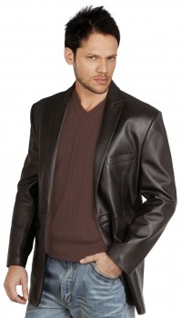 Mens Leather Blazer