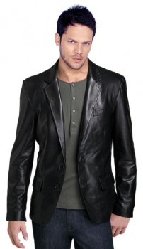 Leather blazer