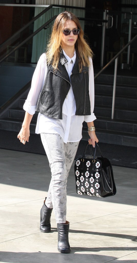 Some Celeb Style Inspiration in Leather Vests