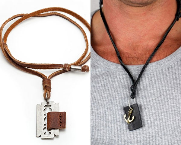 mens leather neckpieces