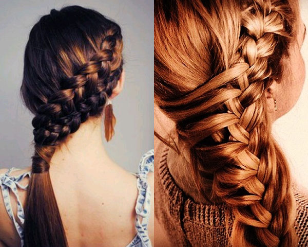 Side French braids 