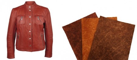jacket made from Corrected grain leather