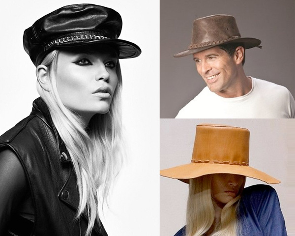 leather hats