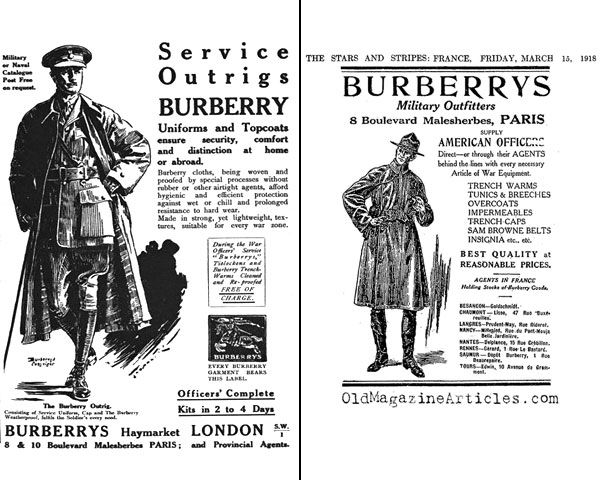 Burberry and Tailors Ad for trench coat 1