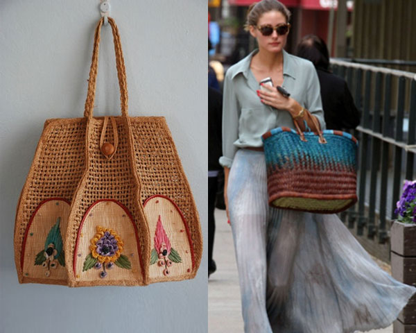 Structured straw bags