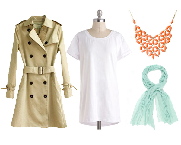 Khaki trench coats