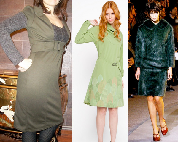 dresses of green shades