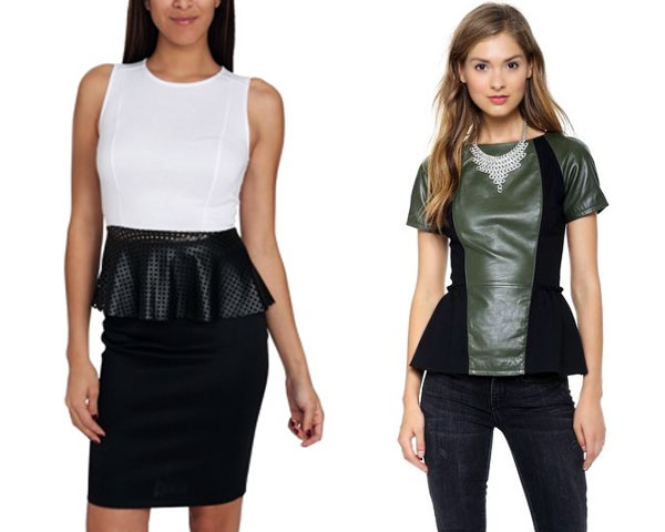 Leather Peplum Look