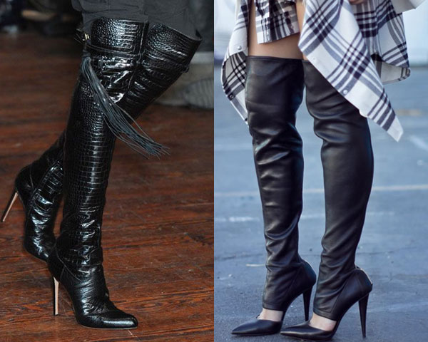 Chic Ways to Step Out In Over-The-Knee Boots This Winter! - Leather Jacket
