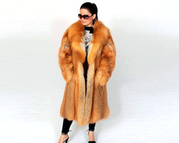 fur coat in bight color