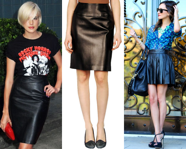 leather skirts