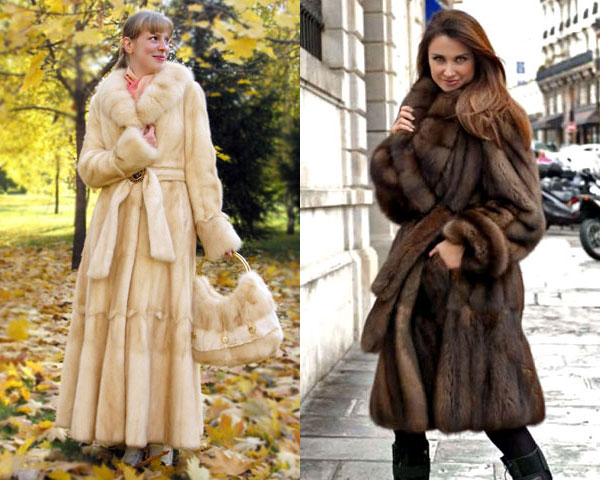 maxi length fur coat