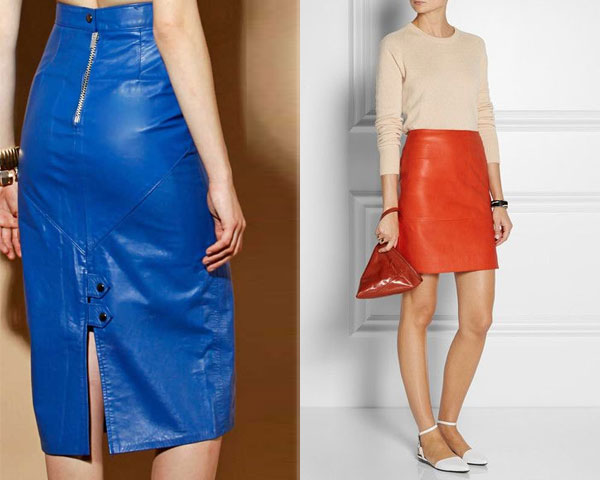 Bright-Leather skirts