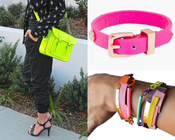 Bright leather accessory