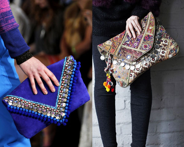 Embellished mini clutch