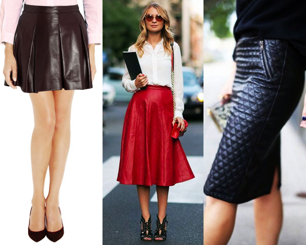 Leather skirts