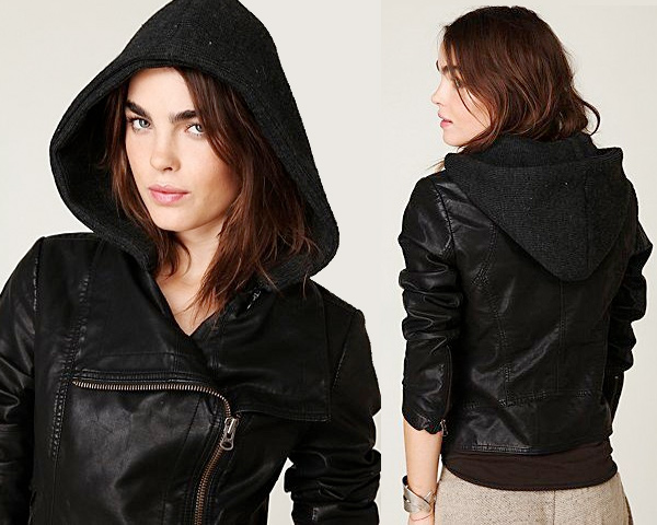 Vegan style leather jacket