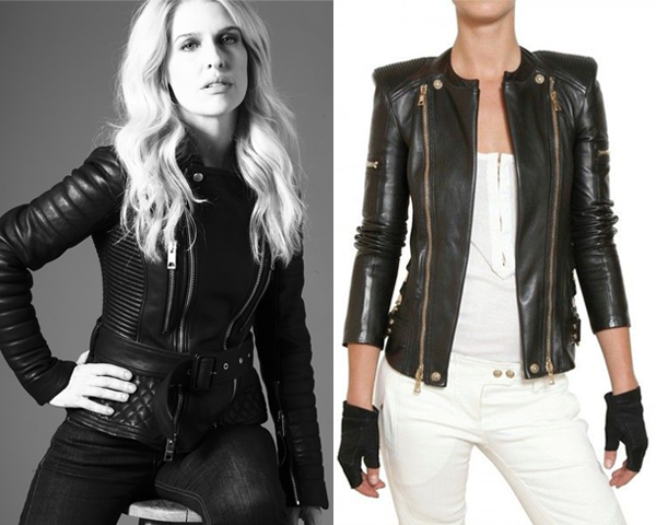 biker style leather jacket