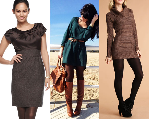 brown colored dresses