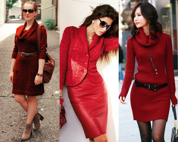 cheery Christmas red color dress