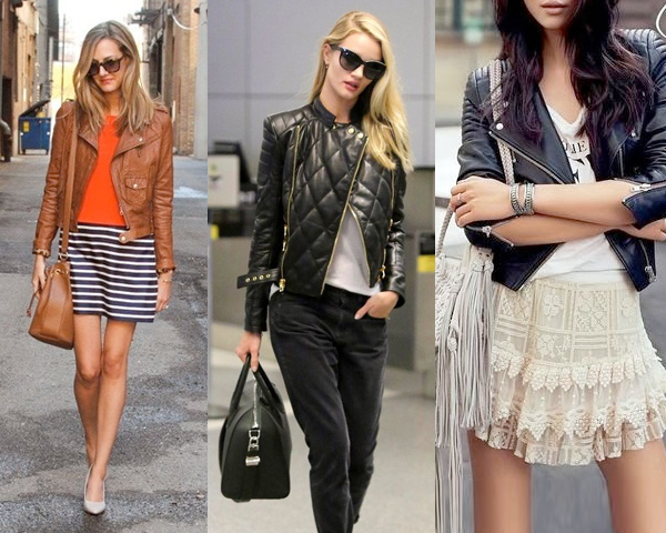 classic style leather jacket