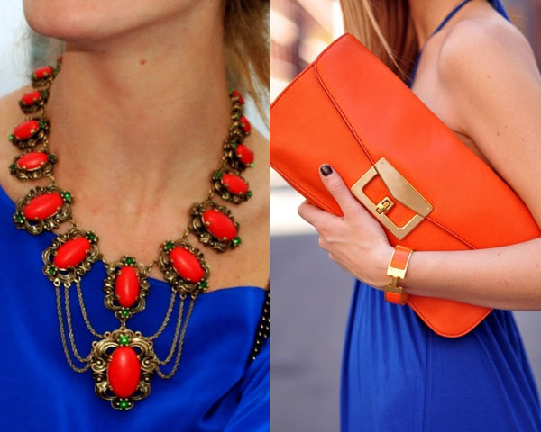 combination of Fire orange and cobalt