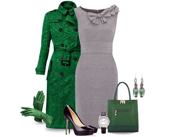 combination of gray and green