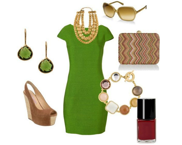 jade colored dress