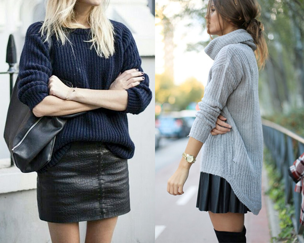 Surprisingly Stylish Ways to Stay Chic in a Leather Mini- Skirt