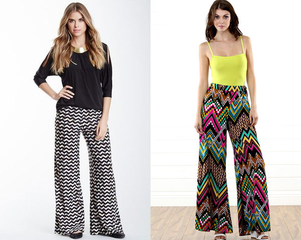 Chevron palazzo pants