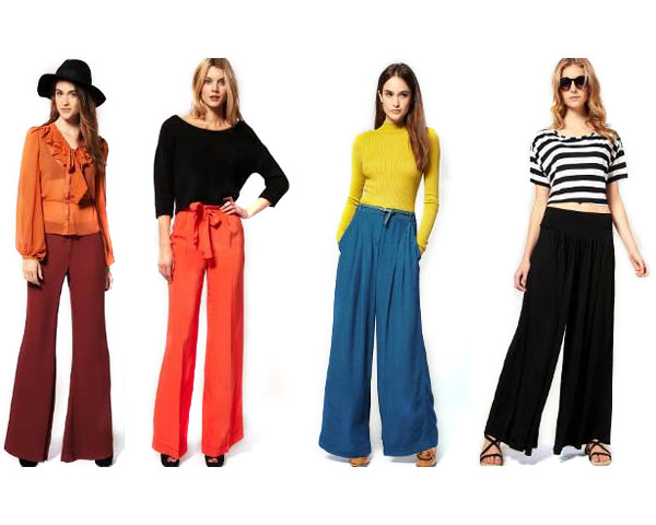 bright color palazzo pants