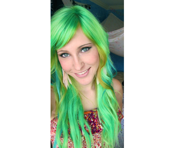 Vibrant Neon hair color
